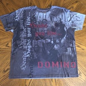 Rare movie promo t-shirt DOMINO 2005, Keira Knightley, Mickey Rourke XL AOP